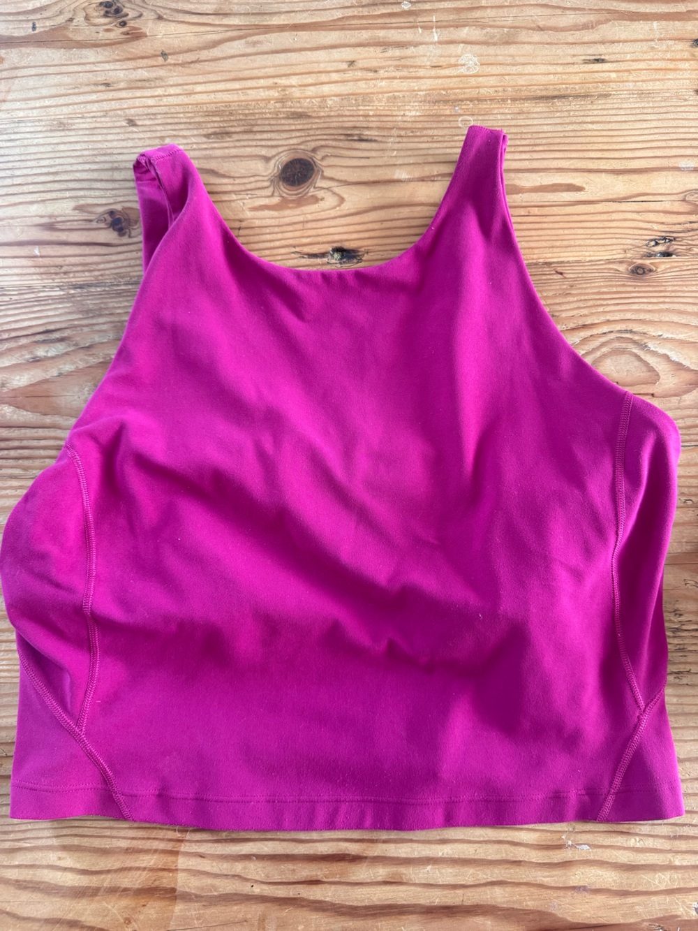 Lululemon High Neck Long Line Bra - size 12 - fuchsia